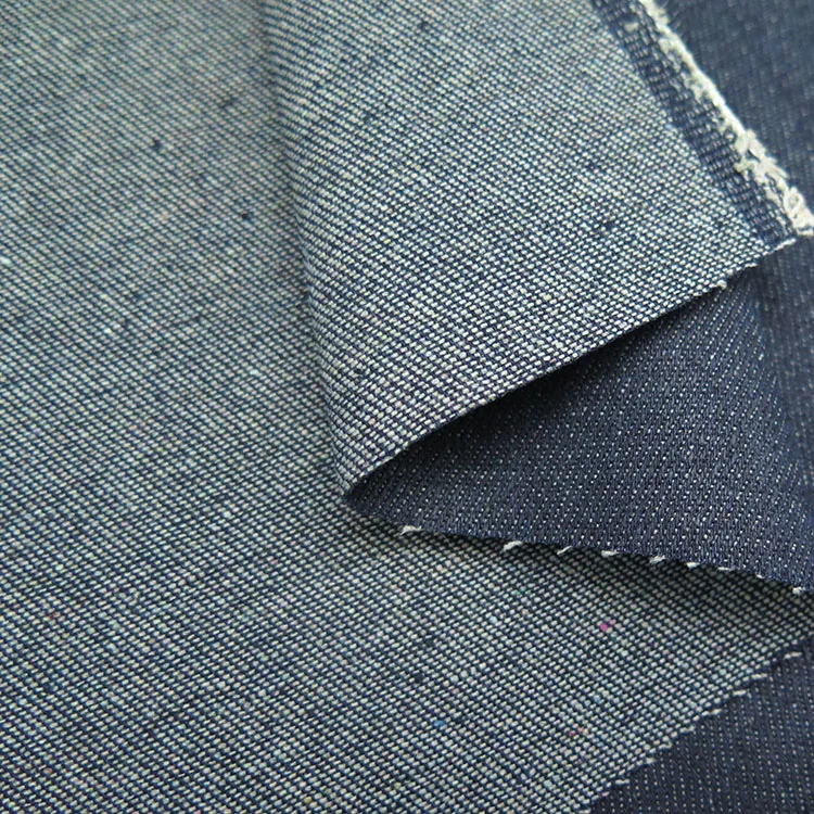 Оптовая продажа, в наличии, тканая саржевая ткань, неэластичная Высококачественная хлопковая Смешанная полиэфирная джинсовая ткань для джинсов и брюк