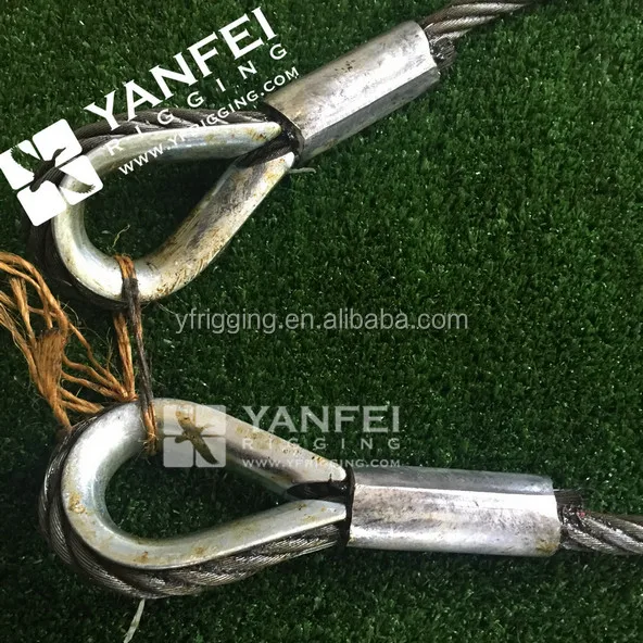 Rigging Steel Cable Wire Rope Assembly With Ferrule Steel Wire Rope