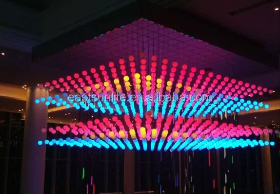 Orbisfly Kinetic Energy LED Kinetic Lighting  System Lifting Ball DMX Winch RGB Color LED StageLights