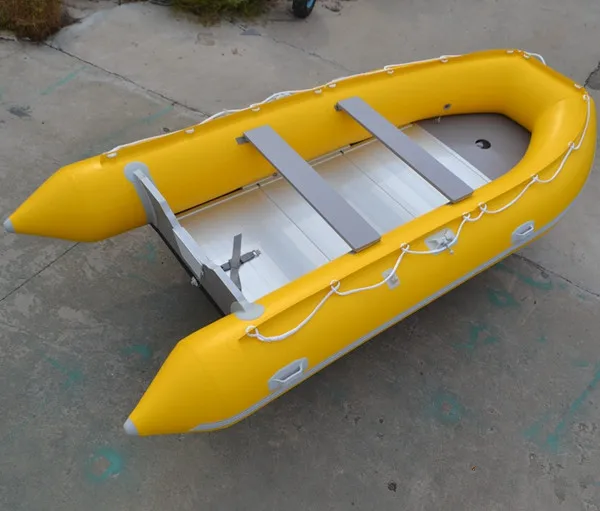 Bateau Pneumatique BOROCO Gonflable - Kayak 1 Place PVC - Capacité 55kg - Pour Pêche, Rafting - Jaune