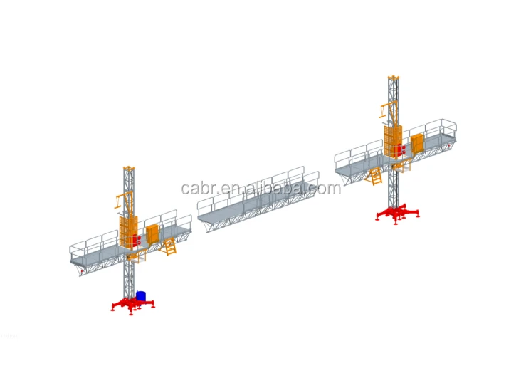 Construction Lifter Rack and Pinion Mast Climbing Work Platform