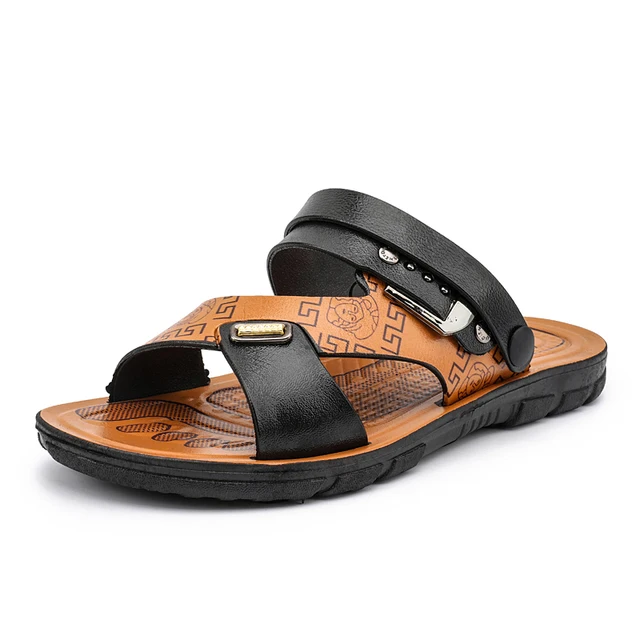 Topsion New China Product For Sale Mens Leather Shoe New Design Fashion Flat Summer Sandals