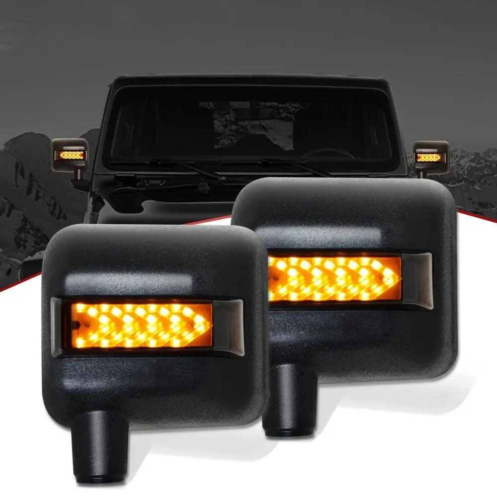 For Jeep Wrangler Jk Accessories Car Led Turning Signal Side View Mirror  Cover Led Offroad Car Mirror With Drl Spot Light - Buy Car Led Turning  Signal,Side View Mirror Cover Led,Offroad Car