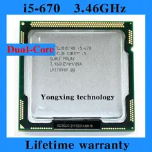 Lifetime warranty Core i5 670 3.46GHz 4M SLBLT Dual Core Four threads desktop processors Computer CPU Socket LGA 1156 pin