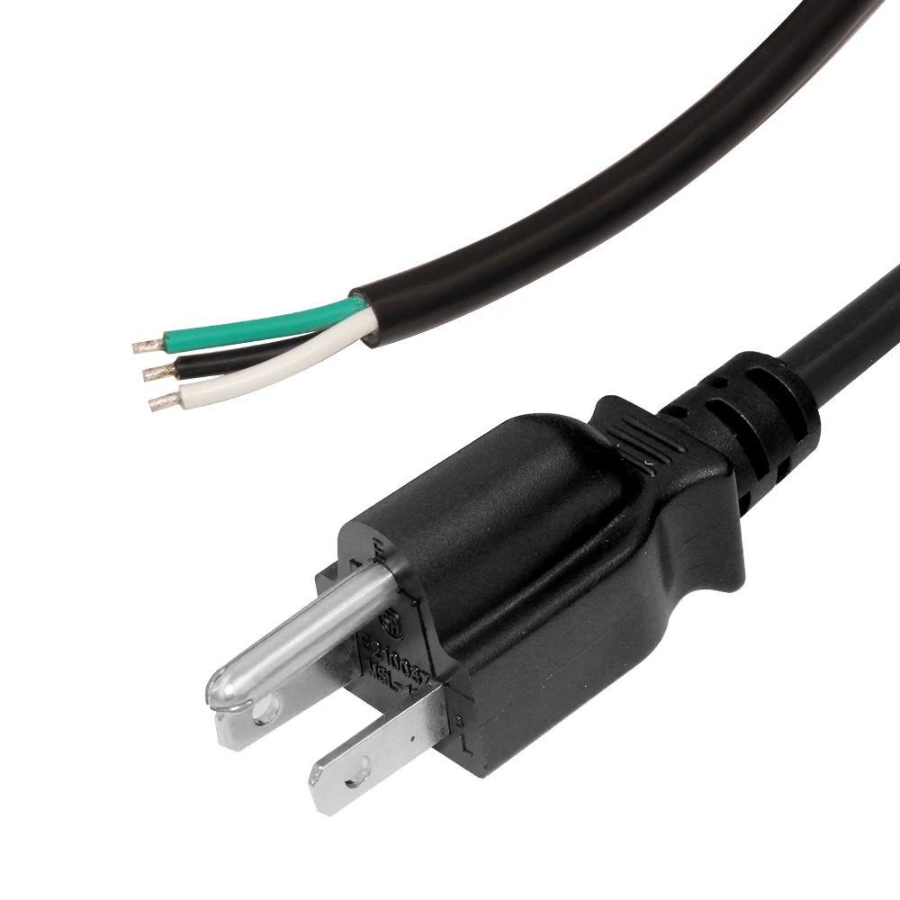ac extension Cable PVC black us male to female Nema5-15P splitter y type power cord 29