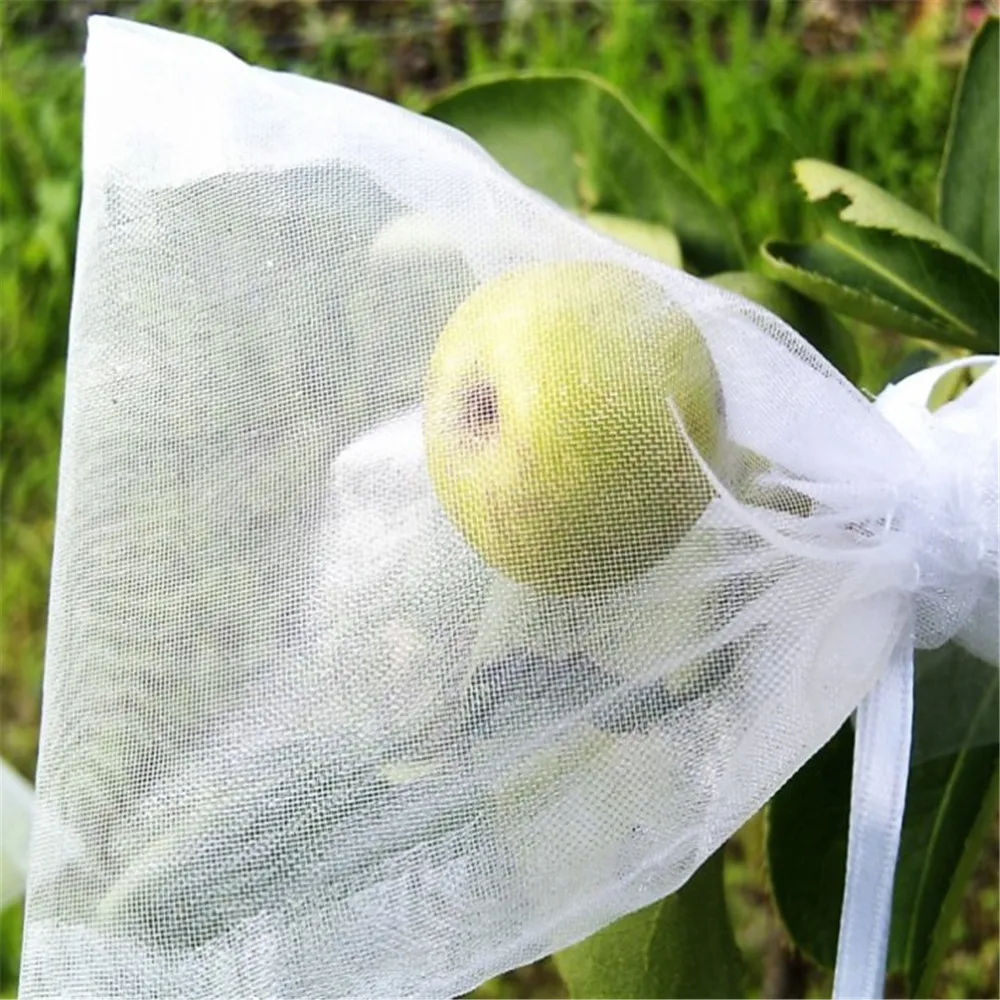 Bolsa de malla de plástico para protección de frutas de huerto