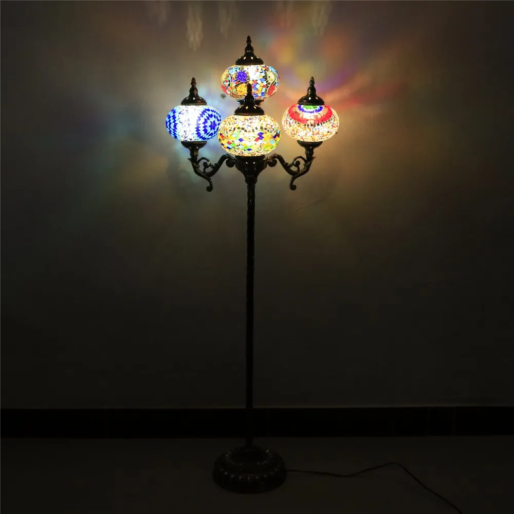 2021 NEW Home Decorative (FL4l) Turkish Mosaic Glass Led Floor Lamp