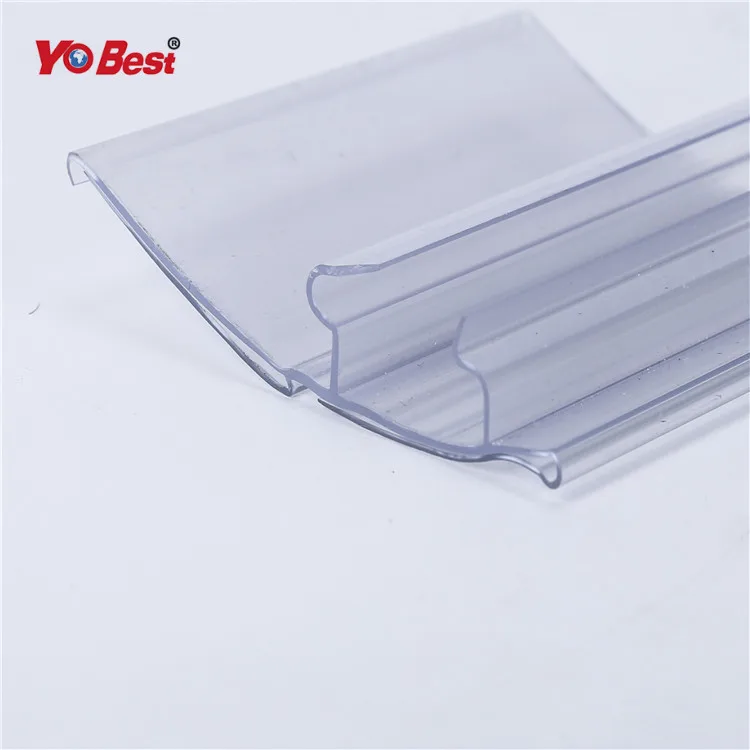 Clear plastic PVC lottery ticket holder price tag holder for bakery shelves