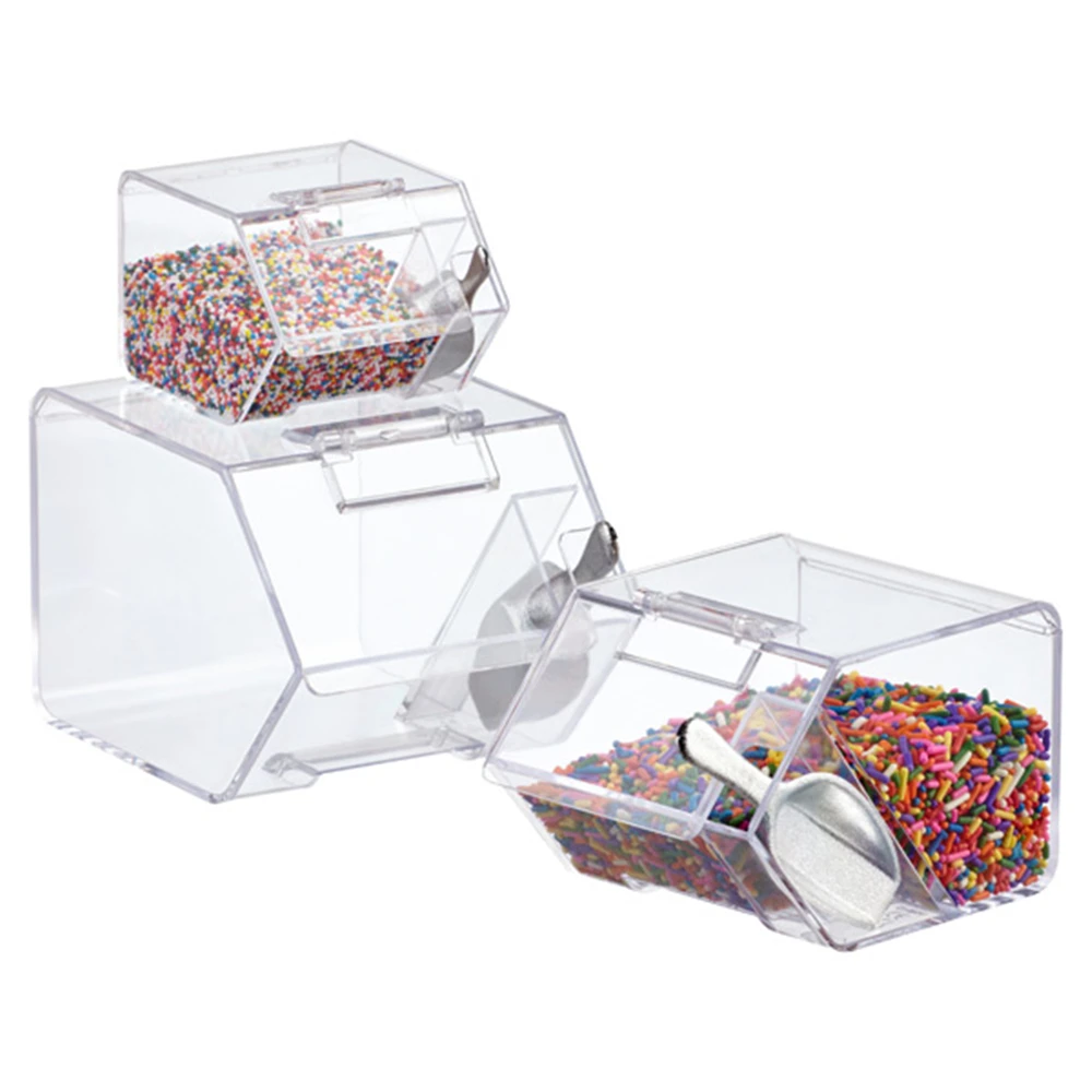 Customized Clear Acrylic Candy Bins With Scoop Buy Clear Acrylic