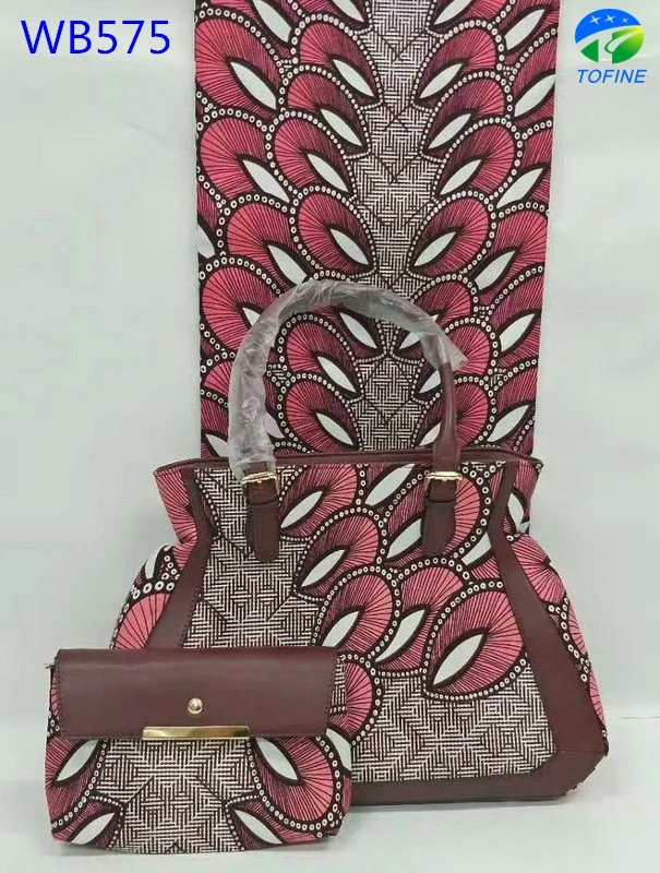 Оптовая продажа, новинка, голландский воск, 6 ярдов, подходящие сумки из Африканской вощеной ткани с принтом для женской вечеринки