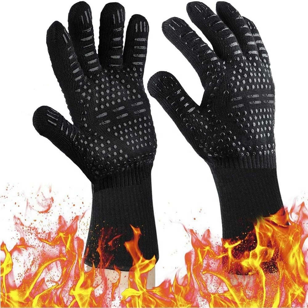 Heat Resistant Gloves Oven Hot Grilling BBQ Mitts 932℉ Cooking Extreme Kitchen 