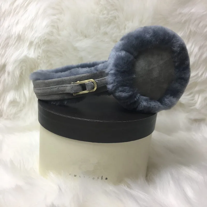 Зимние наушники из натурального меха ягненка для детей и