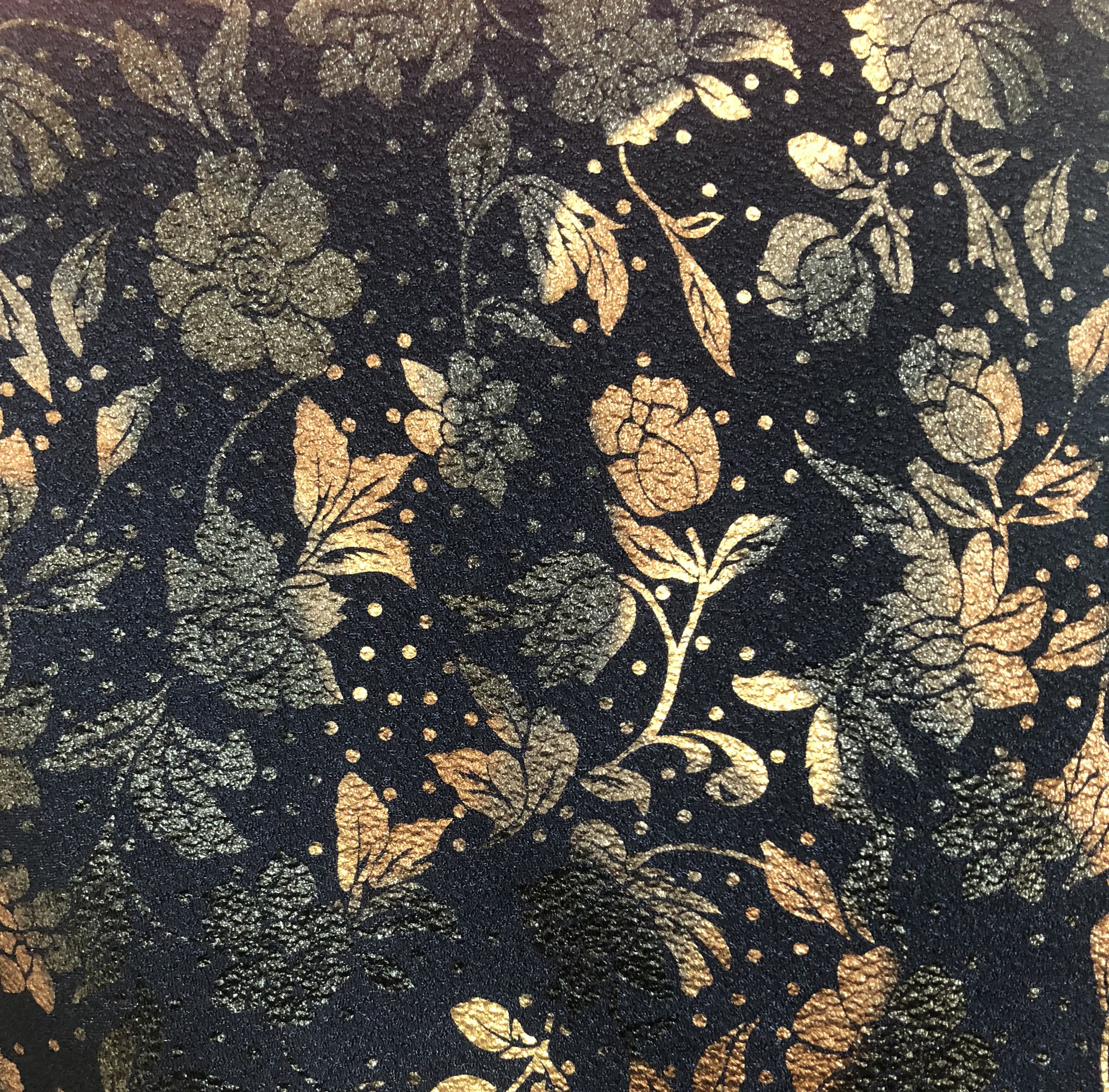 
 Дешевая заводская цена, Цветочная металлическая фольга с принтом, крепированная Фольга для пальто и модной ткани  