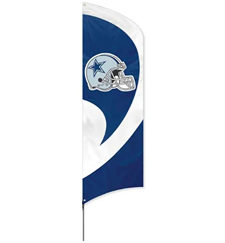 custom Dallas Cowboys feather flag outdoor flag for 2.8m and 3.4m flagpole 110g knitted polyester