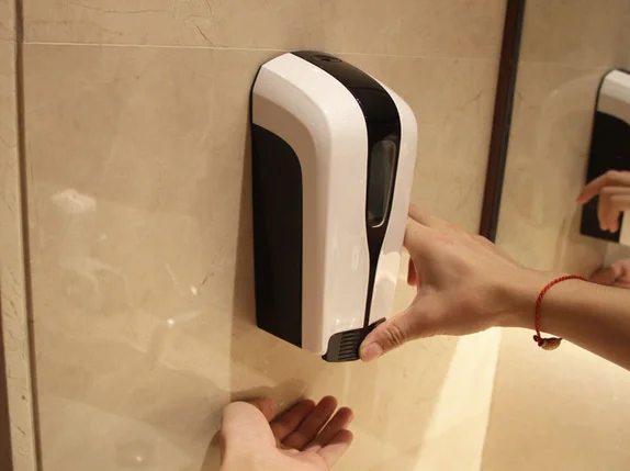 500 ML Smart Hand Sanitizer Manual Foaming Fog ABS Plastic Wall Mounted Liquid Soap Dispenser