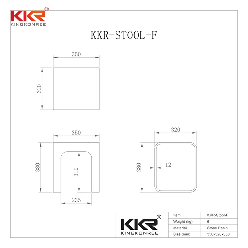 Customized Modern Design Shower Bath Stool Acrylic Shower Bench Bathroom Stool