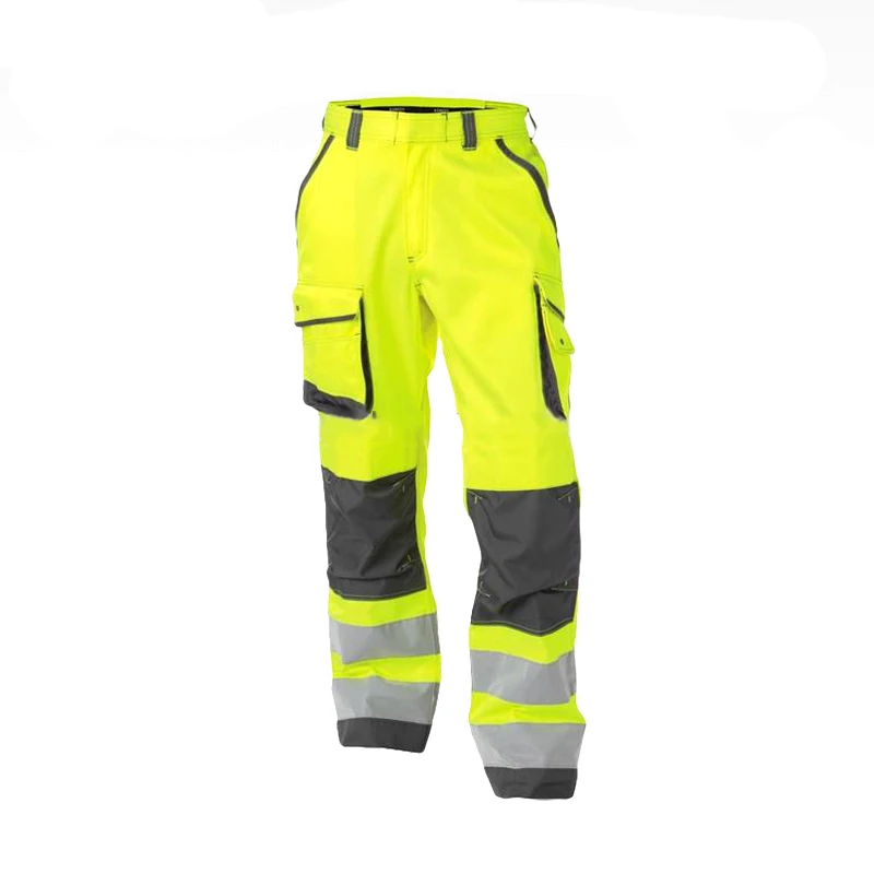 Fashion Design Custom Construction Worker Uniforms Safety Pants With High Visibility Strap