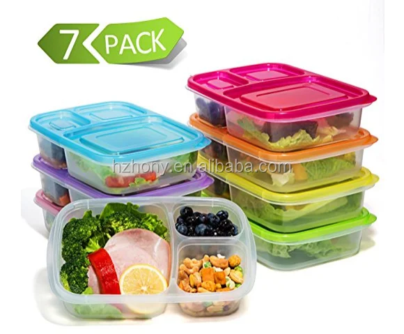 Lunch Box contenitori per il pranzo in plastica per microonde BPA-Free Meal  Prep Bento Lunch