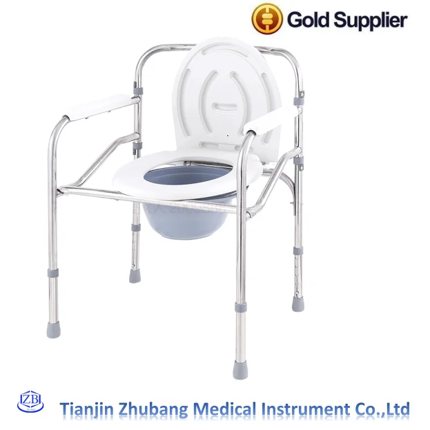 Hospital Grade Toilet Shower Plastic Commode Chair with Bedpan