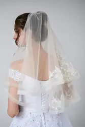 Двухслойная кружевная Свадебная Фата Тюль свадебная фата
