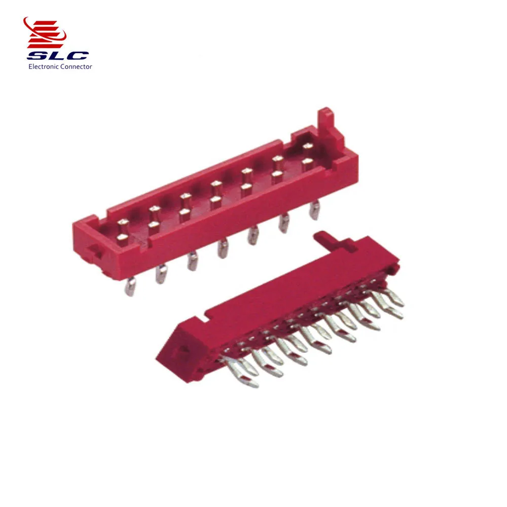 
Соединитель Micro Match 1,27 мм, разъем «мама» красный IDC,SMT, без защелки 