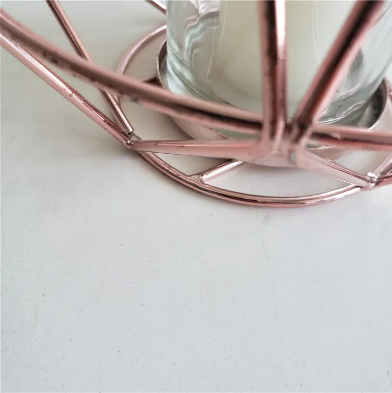 home decor Wholesale Custom pillar metal candle holder gold wedding candle holder