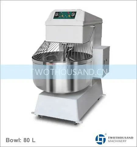 80L Belt Transmission CE Commercial Spiral Dough Mixer HS80S