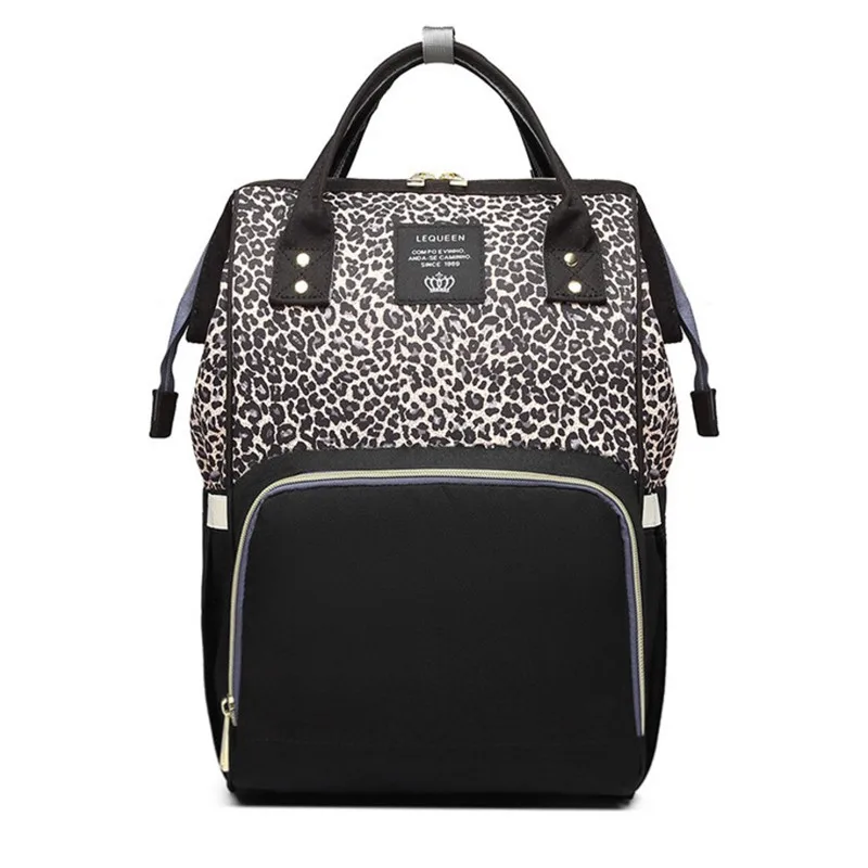 Leopard Print New Design Diaper Backpack Bag Outdoor Large Capacity Baby Diaper Bag