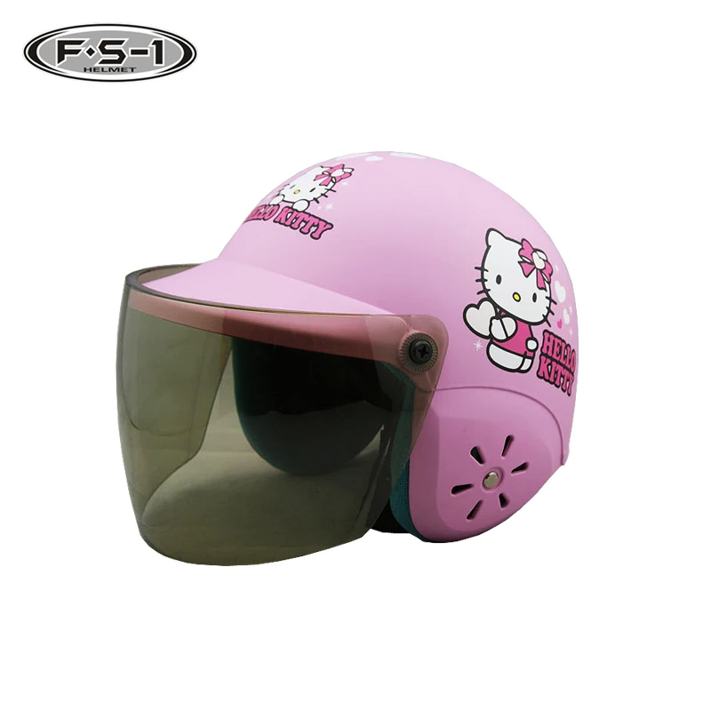 Hello Kitty Decal-casco De Moto Para Niños,De Cara Abierta,Color Rosa - Buy Bebé La Motocicleta Del Casco De La Bebé De La Motocicleta Del Casco De La Cara Casco De La