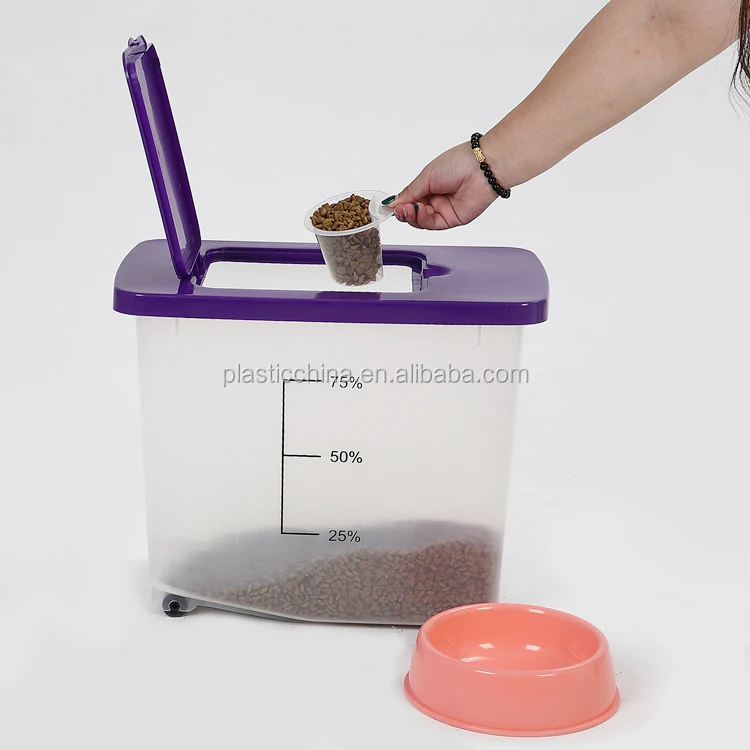 Strobigo Airtight Pet Cat Dog Food Storage Container With Wheels And Scoop Set Oem Buy Dog
