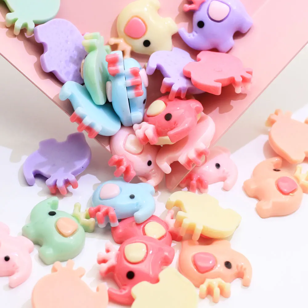 Axolotl Resin Charms 10 Pack Mini Pink Axolotl Slime Charm Resin Cabochon  For Slime