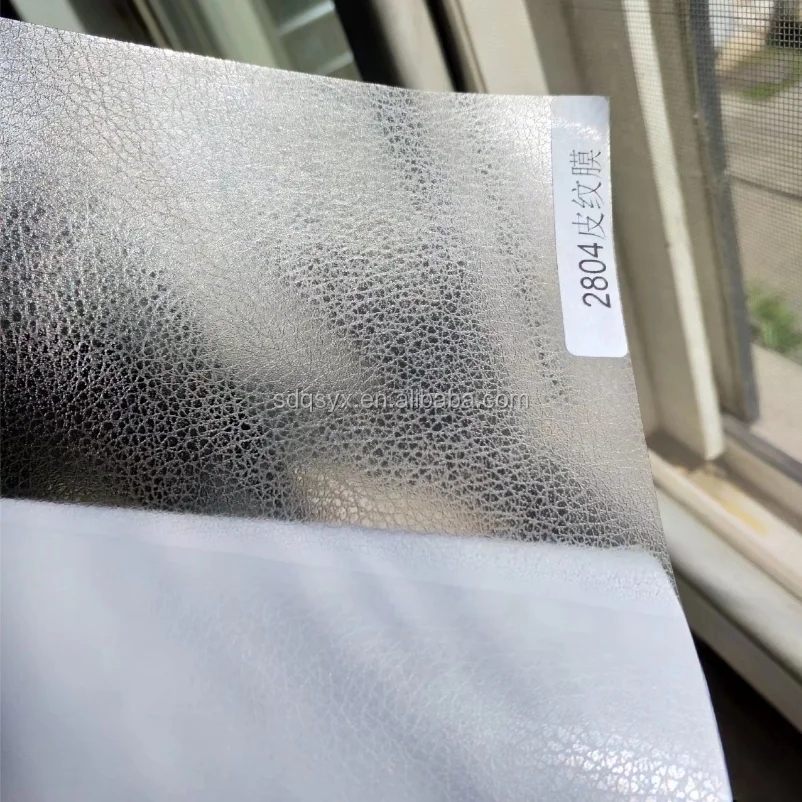 Clear PVC Adhesive Leather Effect Pvc Texture Lamination Film