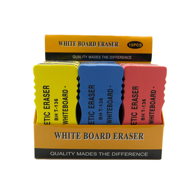 Colors Solid Rectangle EVA Magnetic BOHO Chalkboard Whiteboard Marker Customized Felt Eraser