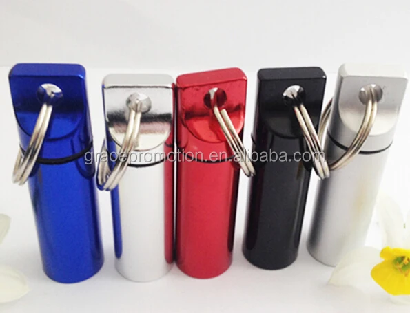 Лидер продаж, алюминиевая коробка для таблеток с брелоком, дизайн под заказ