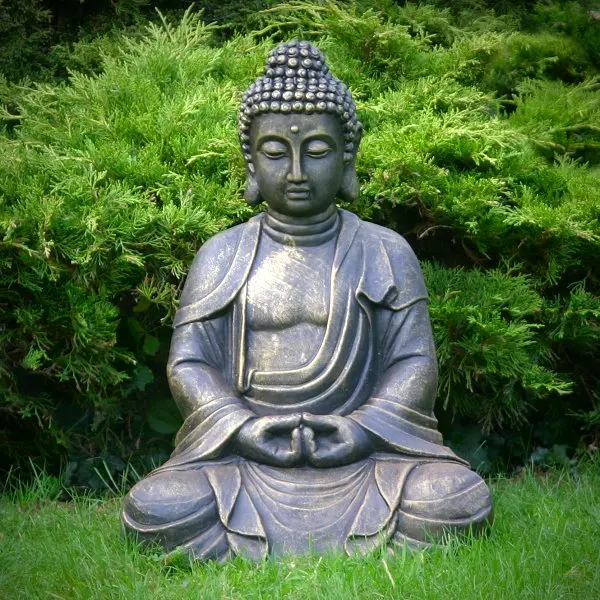 Religious Buddha of Casting Abstract Buddha Praying Stone Sculpture for Outdoor Decoration