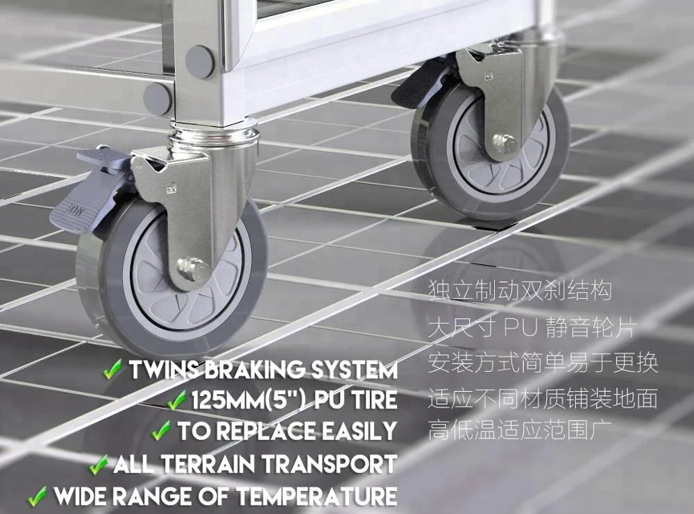 Алюминиевая стойка лотка для коммерческого хлебобулочного магазина