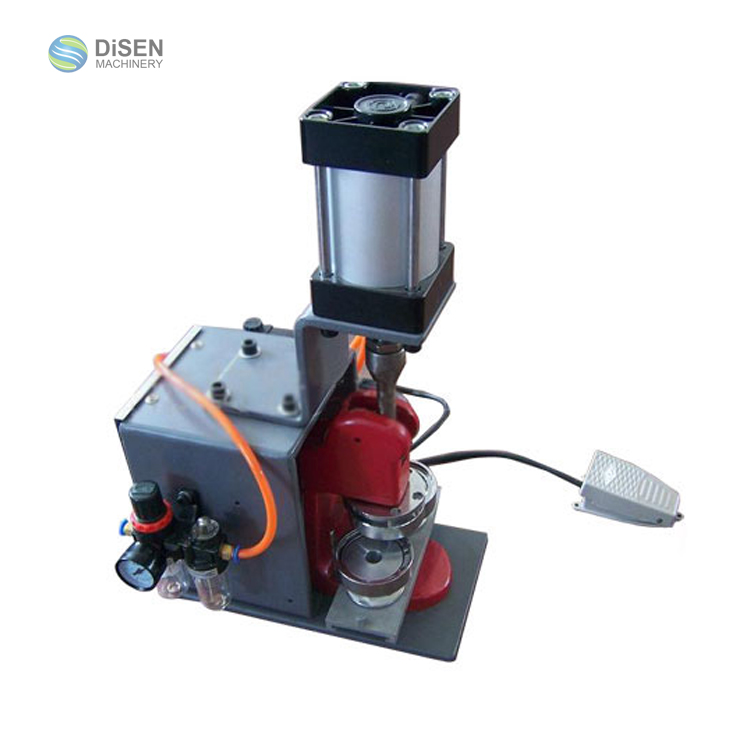 Pneumatic Pin Cloth Name Badge Machine Round square Oval Automatic Metal Button Badge Making Machine