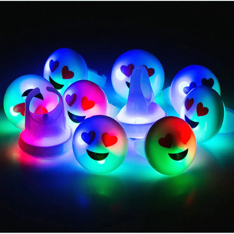 Смешанная упаковка детские игрушки для пальцев со смешным лицом светодиодное мигающее детское желейное