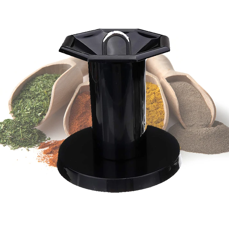8Pcs Kitchen Spice Tools Storage Organizer Home Spice Rotating Spices Bottles Cooking Tools Glass Seasoning Rack Salt Pepper