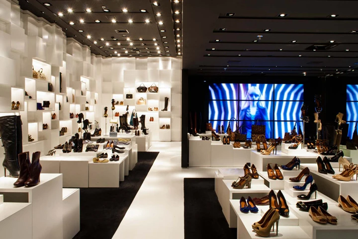  Tienda de ropa comercial Estante de exhibición de zapatero,  estante de exhibición de zapatos de boutique moderno y creativo estante de  exhibición de zapatos de boutique, estante de metal para zapatillas