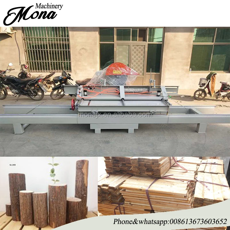 High Speed Energy Saving Timber Sliding Table Saw Log Cutting Sawmill
