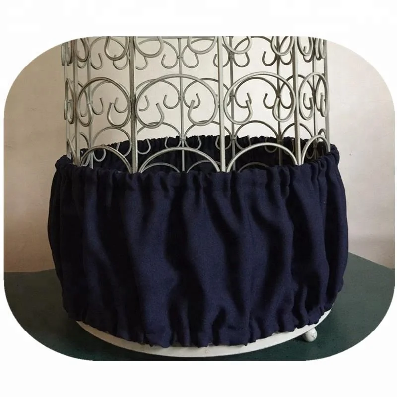 Handmade Green Brown Paisely Fabric Bird Cage Skirt Or Cover Seed Catcher Guard 