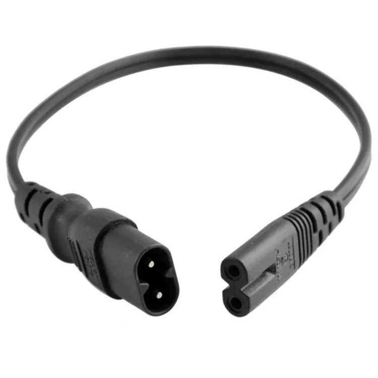 IEC 320 2-Pin c7female to c8male figure 8power adapter extension cable 30cm ` GK 