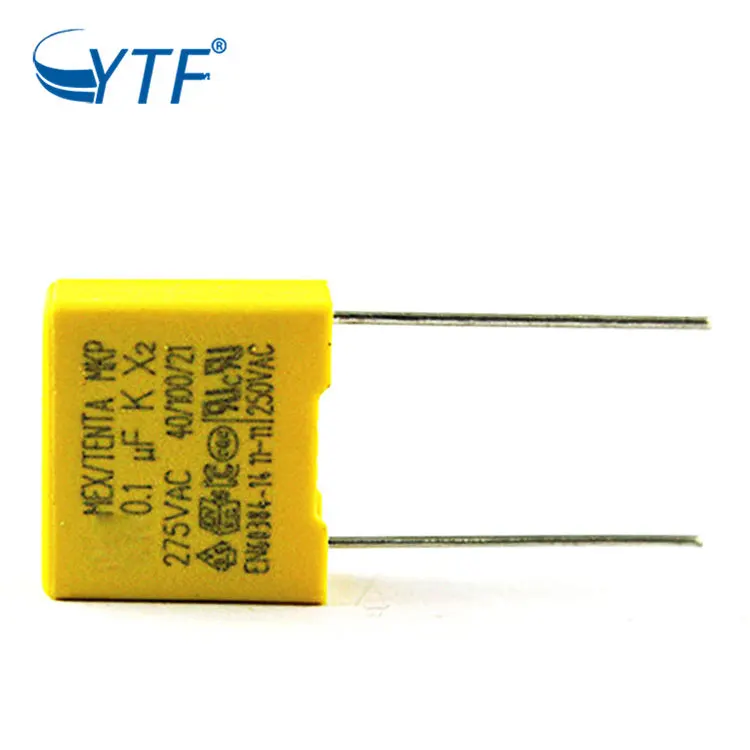 Yellow box type polypropylene capacitor 0.1UF 275V X2 Safety capacitors