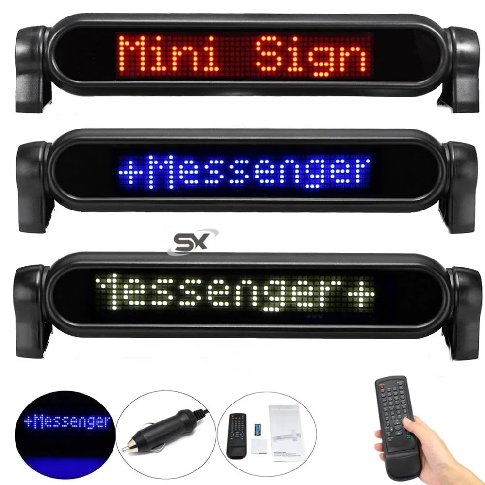 12V Car Rear Window LED Screen Message Sign Programmable Moving Scrolling Board 