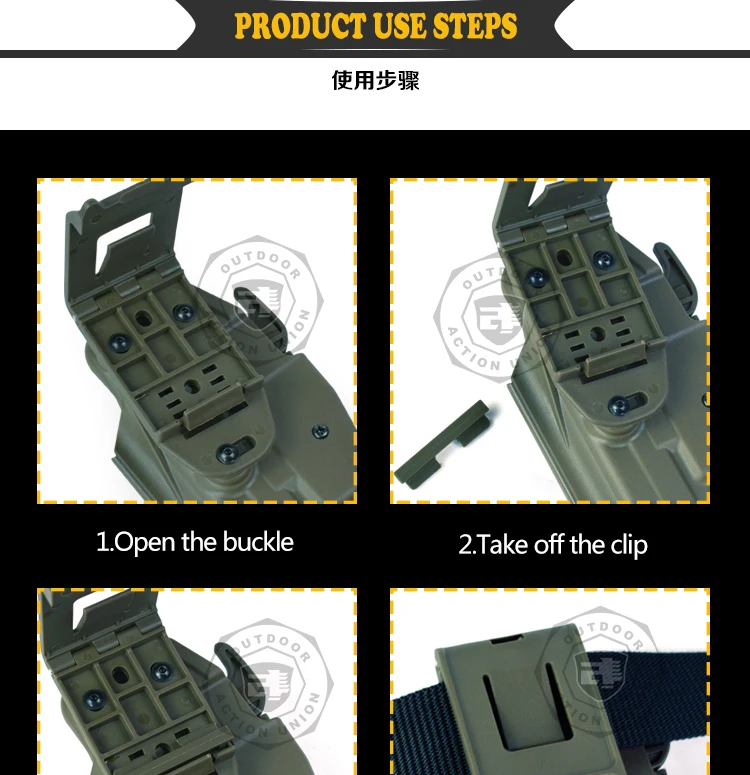 Action Union Toy Gun Universal Holster Fast Pull Quick Release G17 19