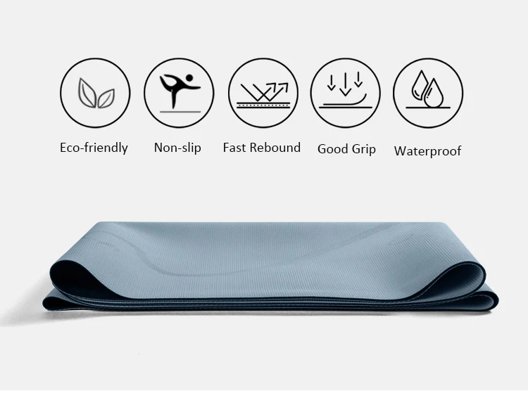 Plain non slip natural tree rubber hot sale china wholesale foldable tpe top thin yoga mat