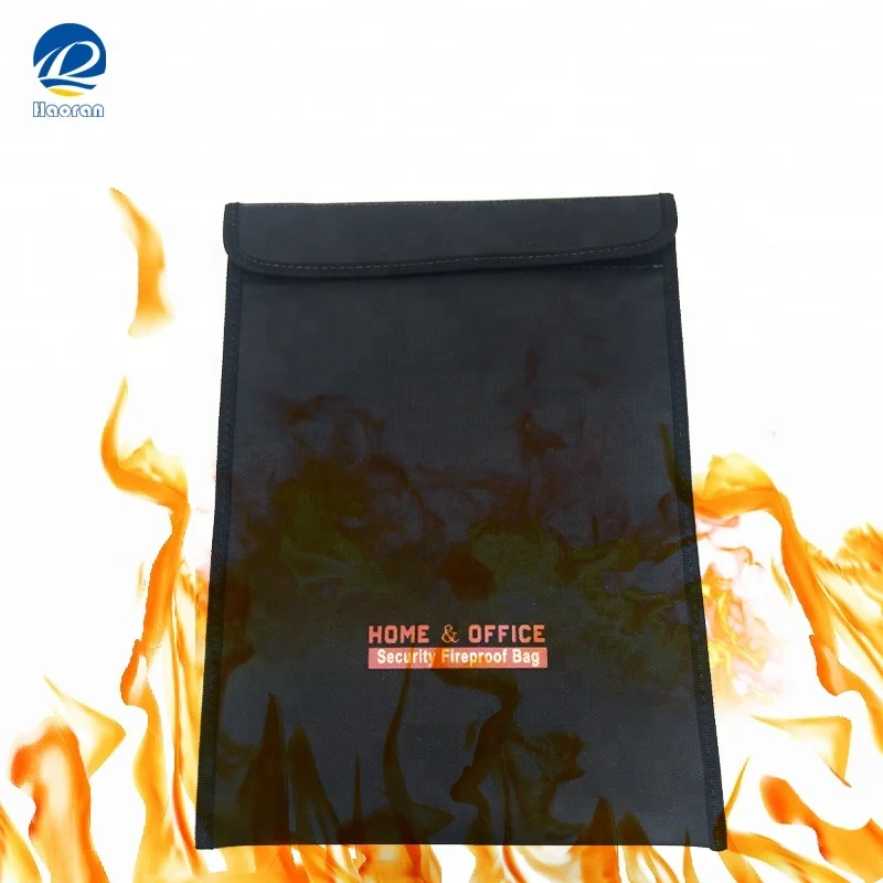 High Duty Fiberglass Fireproof Document Bag Waterproof Document File Pouch Store Money Home Valuables