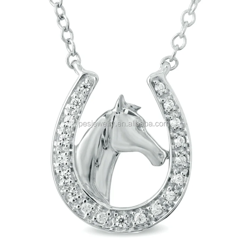 horse diamond pendant