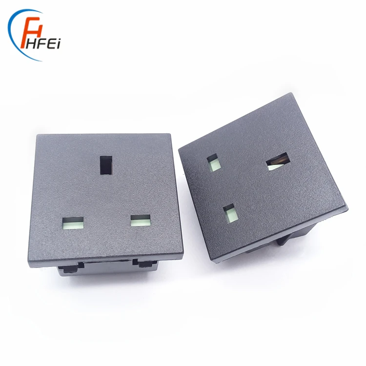 High Quality AC Power Inlet 2 Pin Embed Uk Plug Multi Plug Socket 16amp Female Industrial Wall 3 Pin Uk Socket